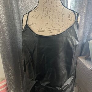 Black Guess faux leather tank top